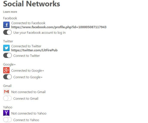 connect your social network profiles