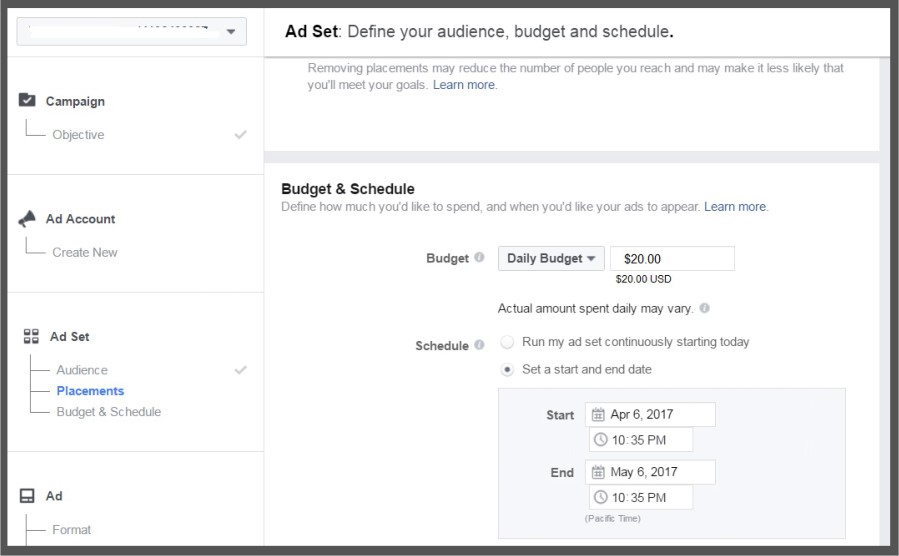 setting up facebook ads